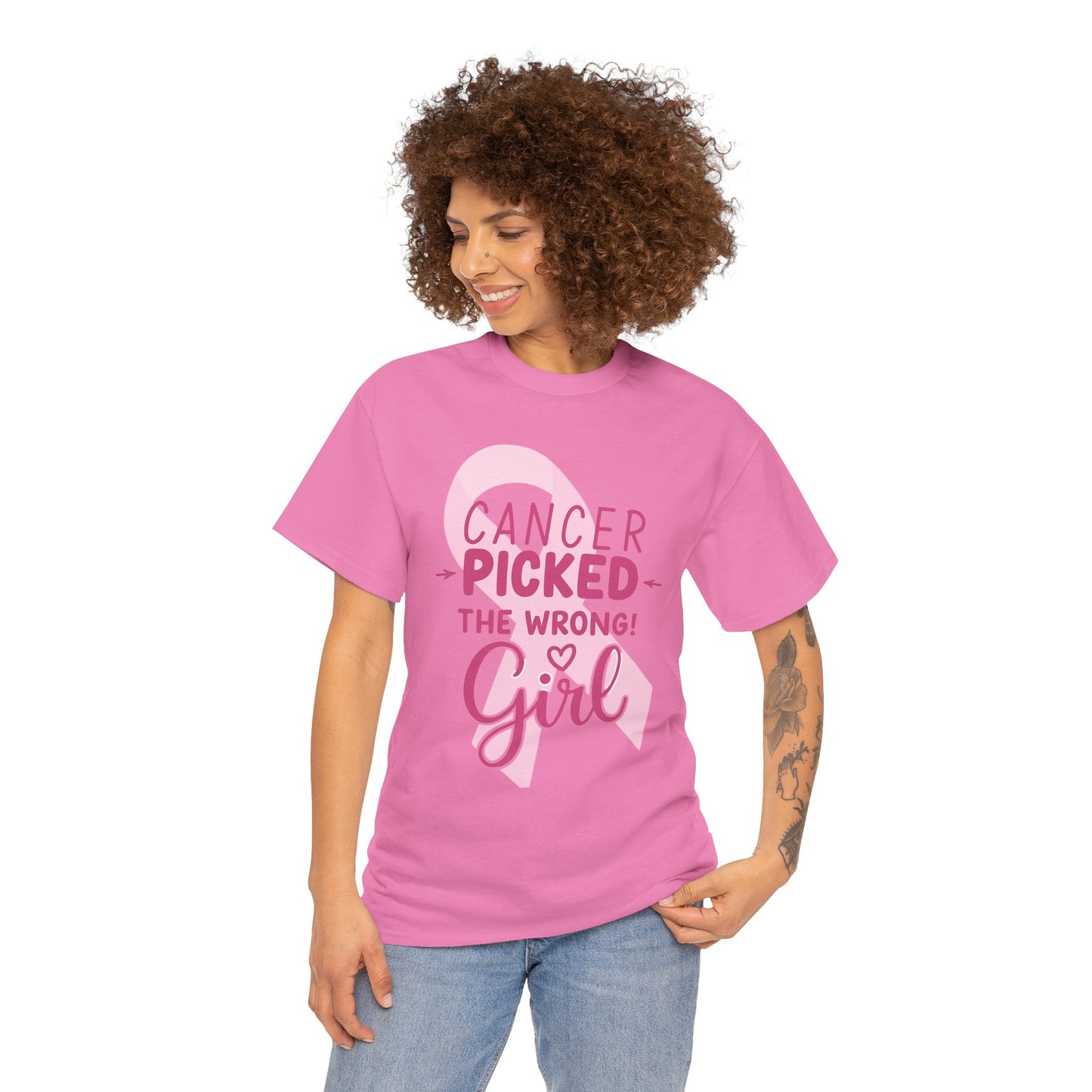 Cancer: The Wrong Picked Girl - Pink Ribbon Tee