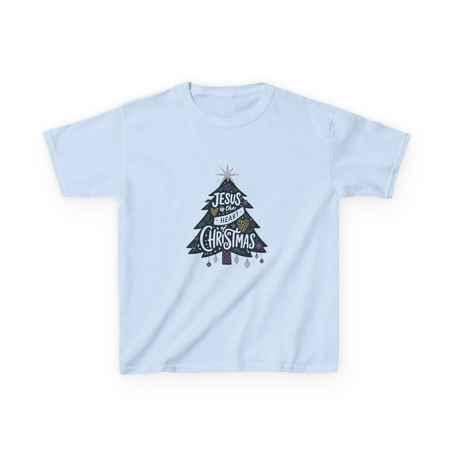 Jesus is the Heart of Christmas Tee - Dinosaur Kids Shirt