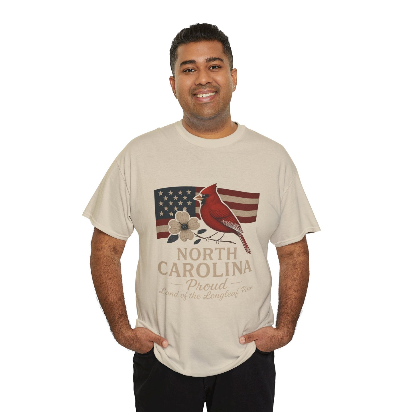 NC Pride: Cardinal, Dogwood & State Flag Tee