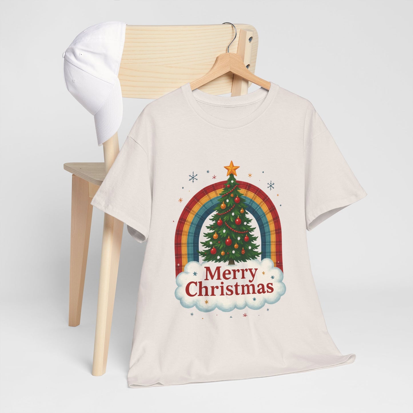 Christmas Rainbow Unisex Tee - Merry Christmas Tree