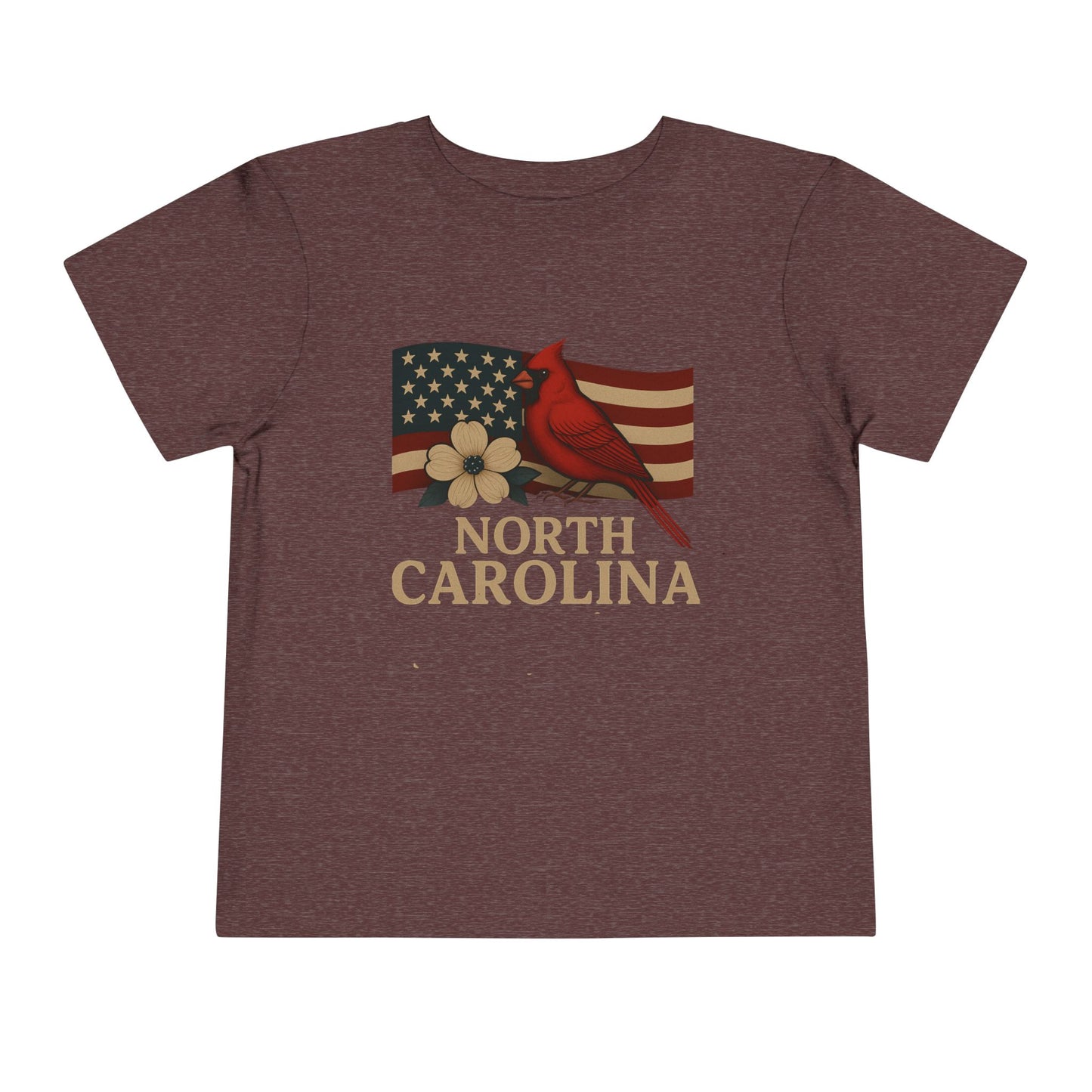 NC Cardinal & Dogwood Toddler Christmas Tee