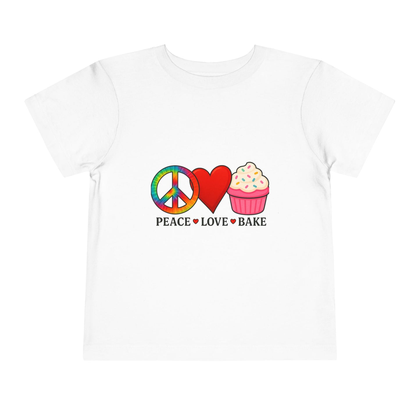 Peace Love Bake Toddler Christmas Tee
