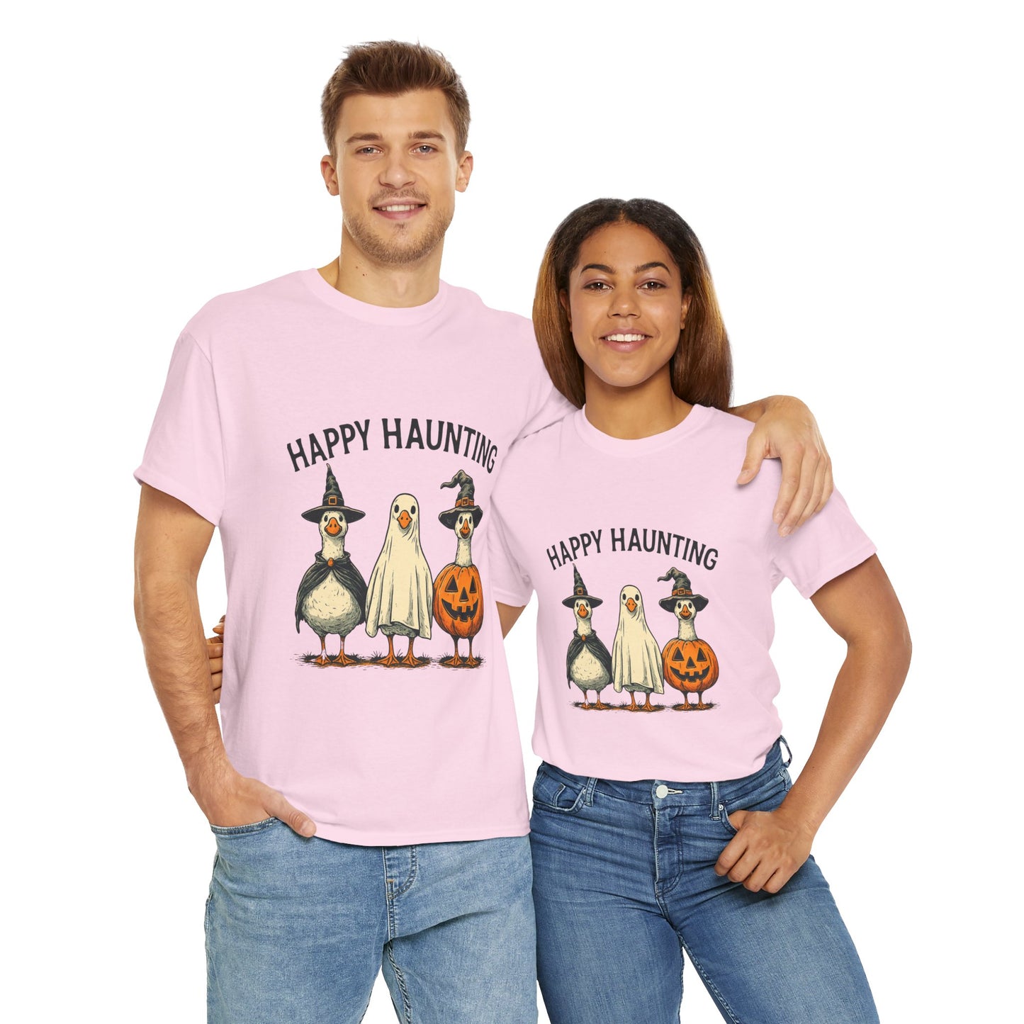 Happy Haunting Geese Halloween Tee