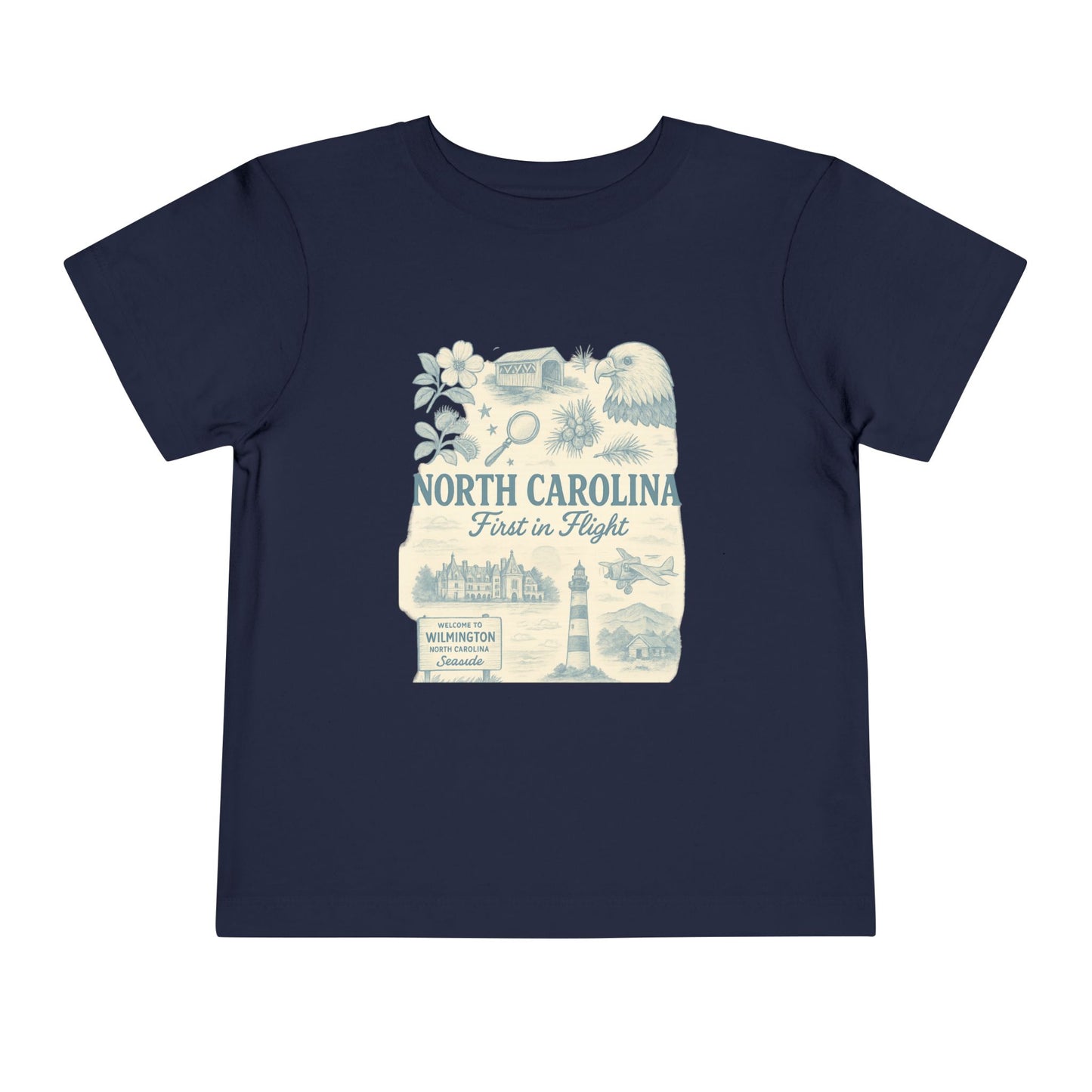 Toddler Tee - NC Landmarks Vintage First in Flight Design