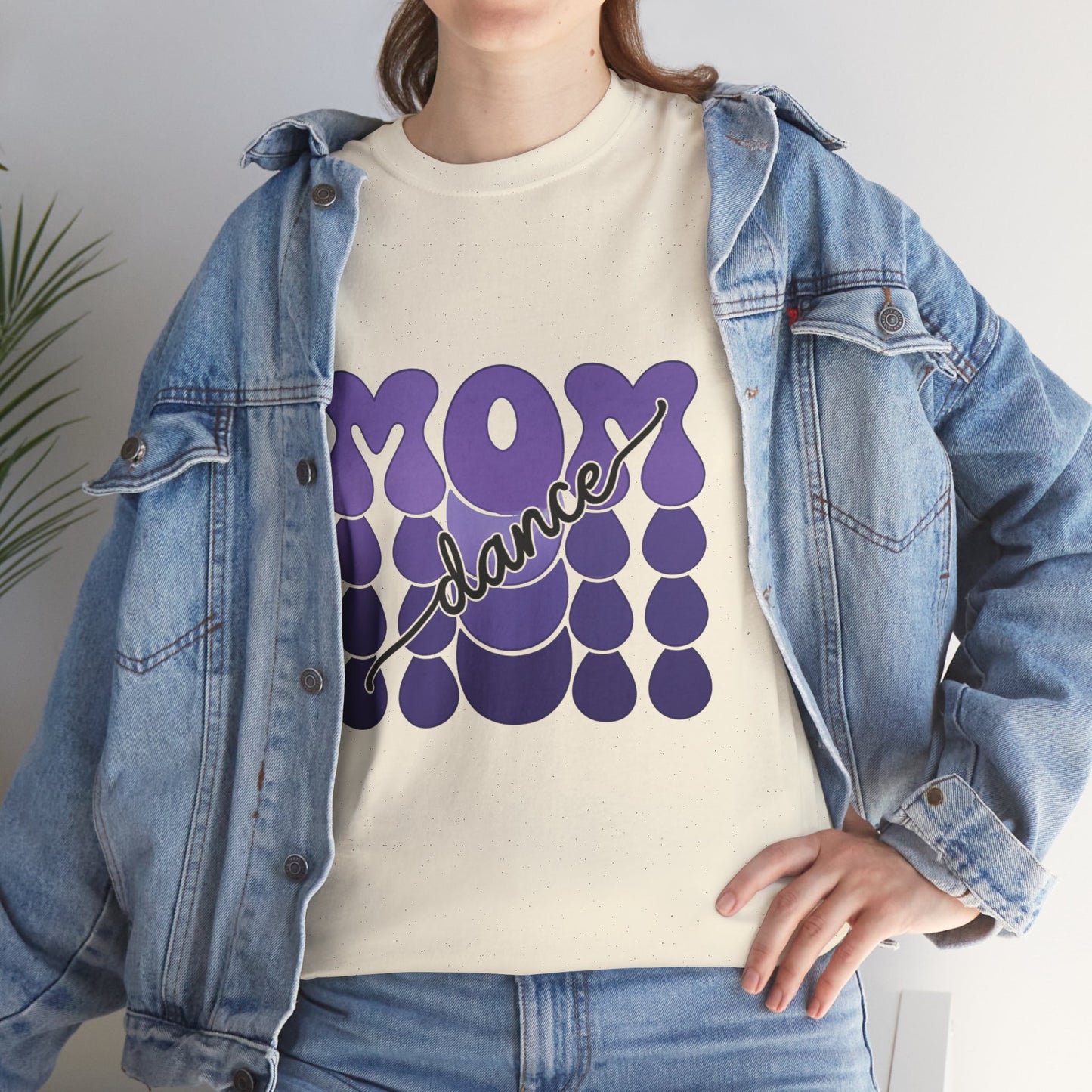 MOM Dance – Purple Letter Stage Spirit Tee