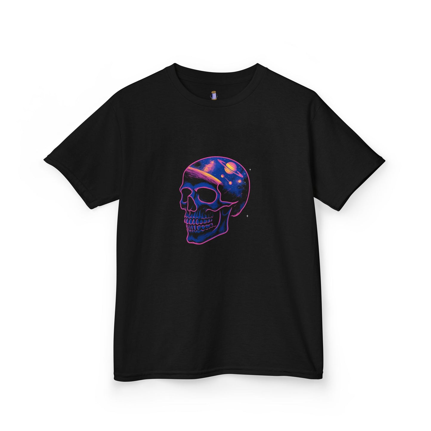 Cosmic Skull Kids Tee - Trendy Graphic Shirt for Young Explorers, Space Lovers, Halloween Costume, Fun Gift Idea, Everyday Wear