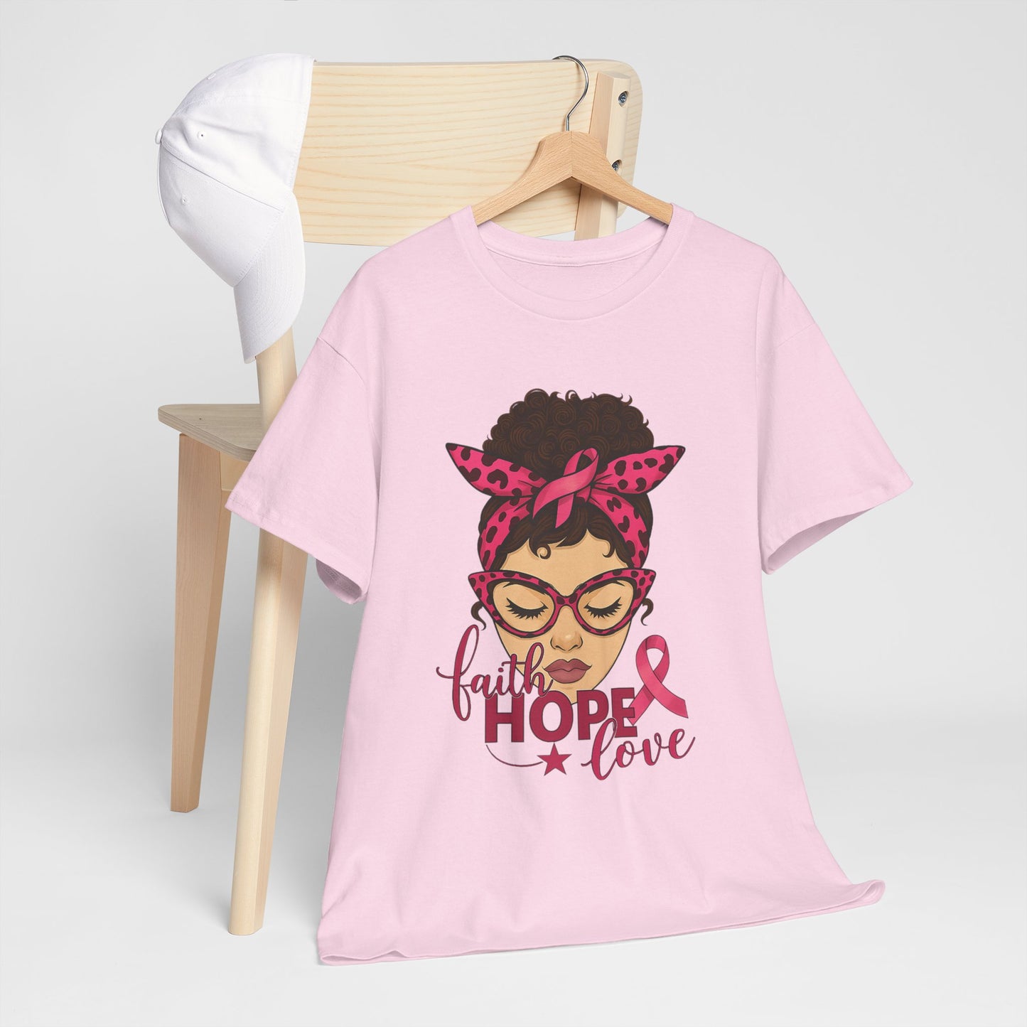 Hope, Faith, Love: Breast Cancer Awareness Tee