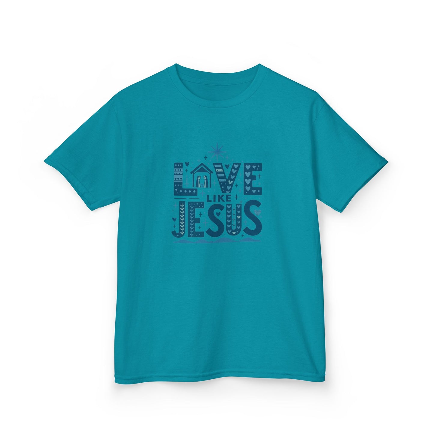 Love Like Jesus Christmas Dinosaur Tee