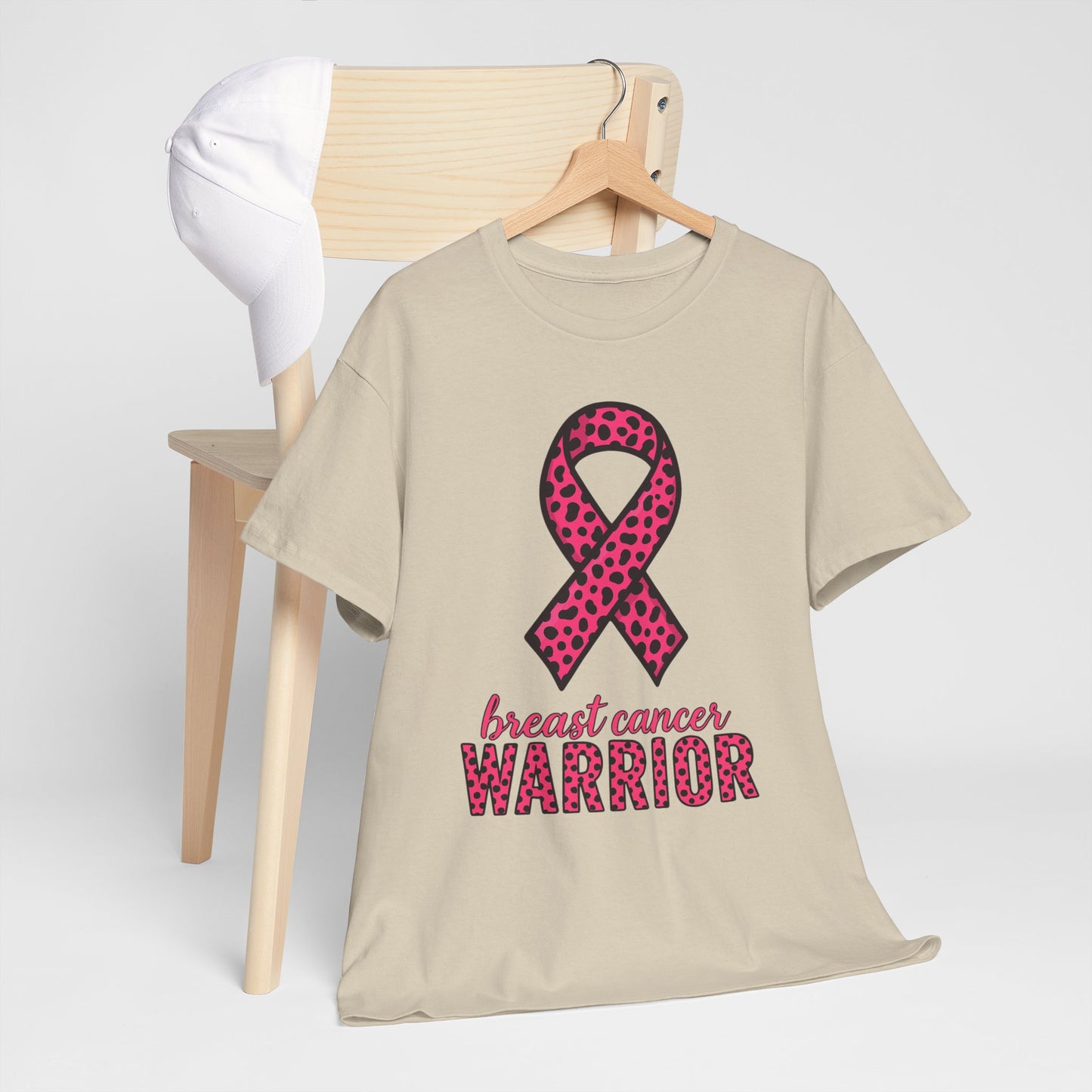 Pink Leopard Ribbon Breast Cancer Awareness Tee