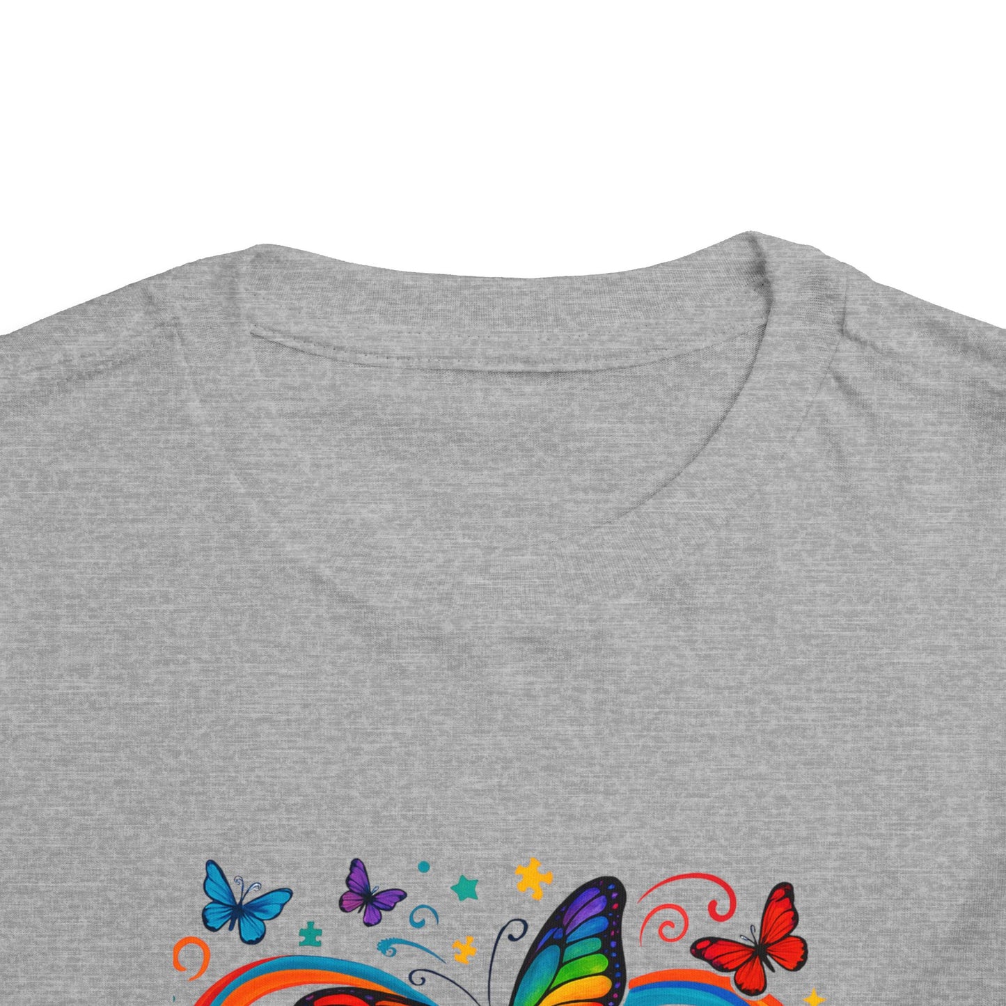Toddler Tee - Neurodiversity is Beautiful Butterfly Rainbow Puzzle Piece Tee