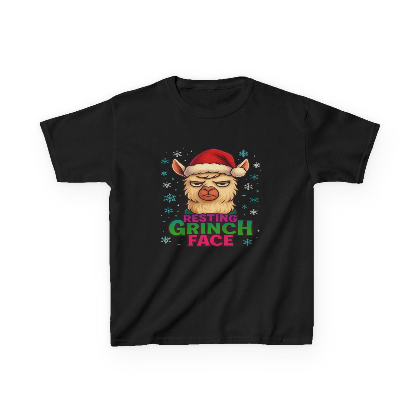 Grumpy Llama Christmas Tee - Resting Grinch Face