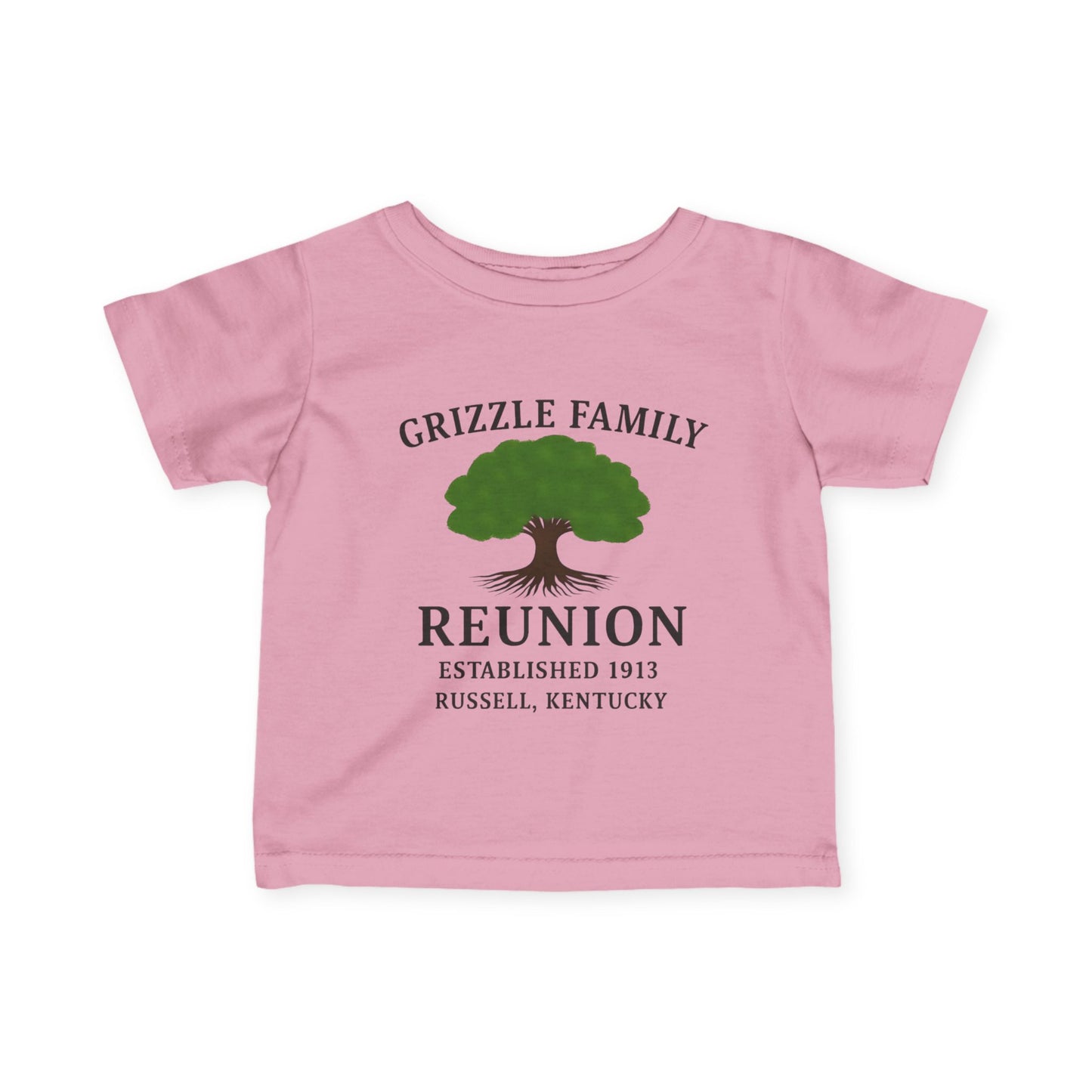 Grizzle Family Reunion Infant Tee, Baby Tee, Personalized Family Shirt, Cute Kid's Apparel, Gift for New Parents, Celebration Outfit