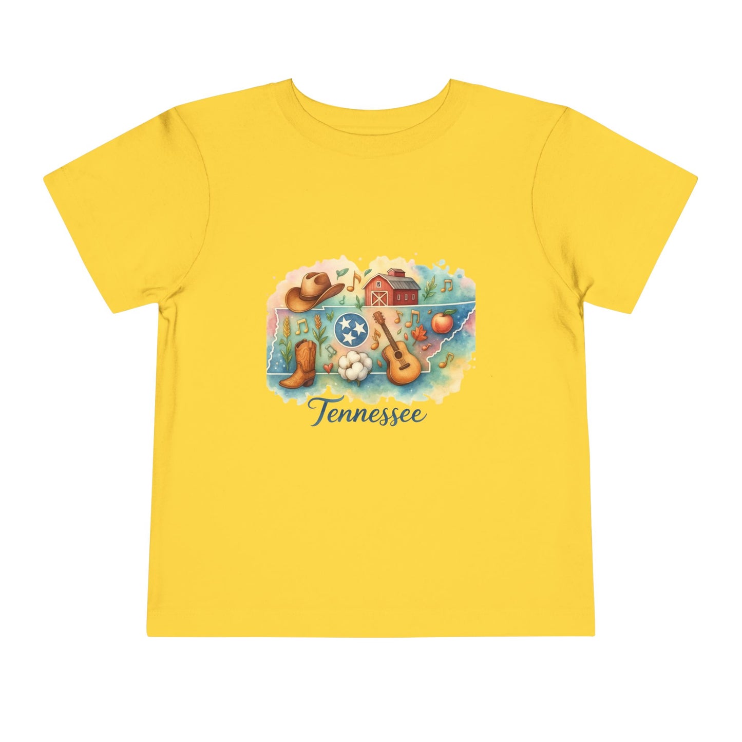 Toddler Tee Tennessee Watercolor Illustration