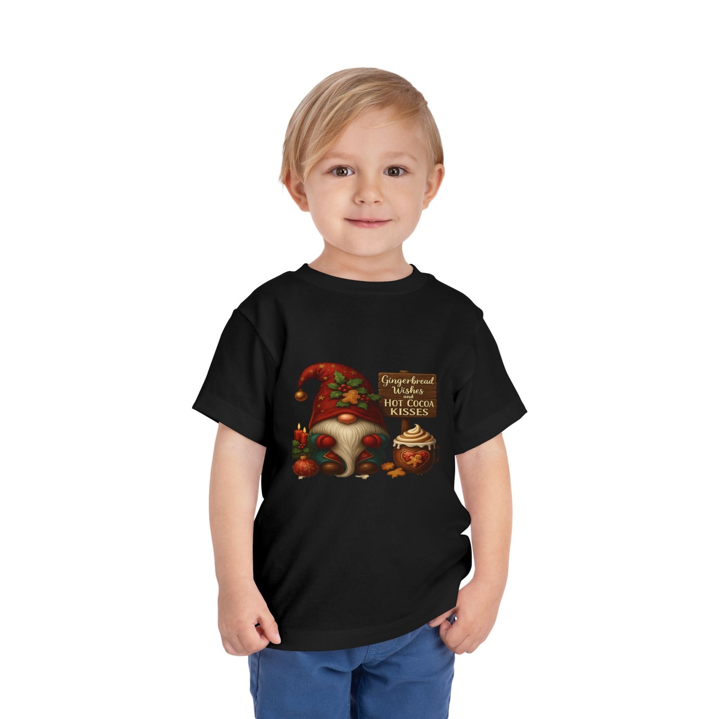 Gnome's Gingerbread Wishes Toddler Christmas Tee