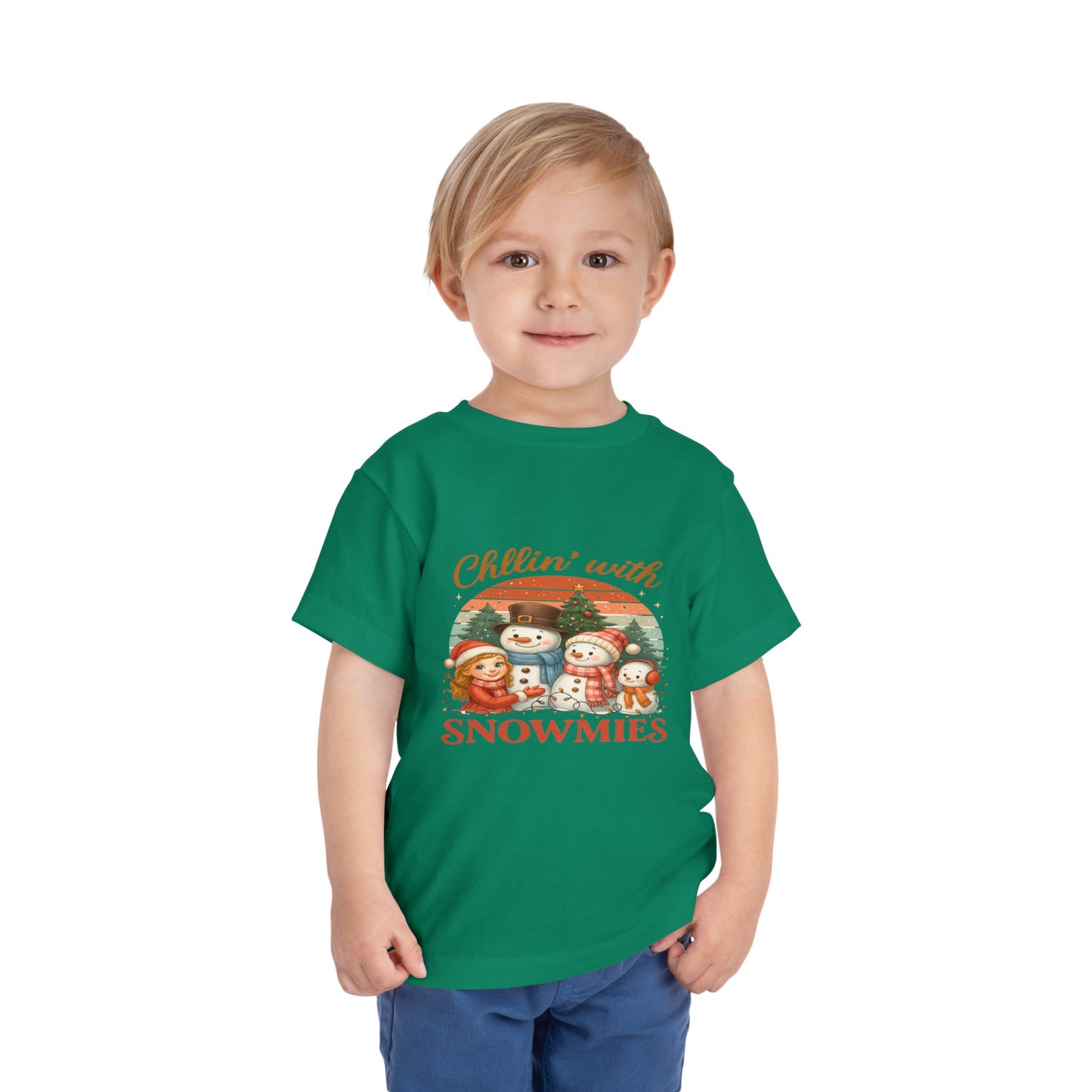 Chillin' With Snowmies Toddler Christmas Tee