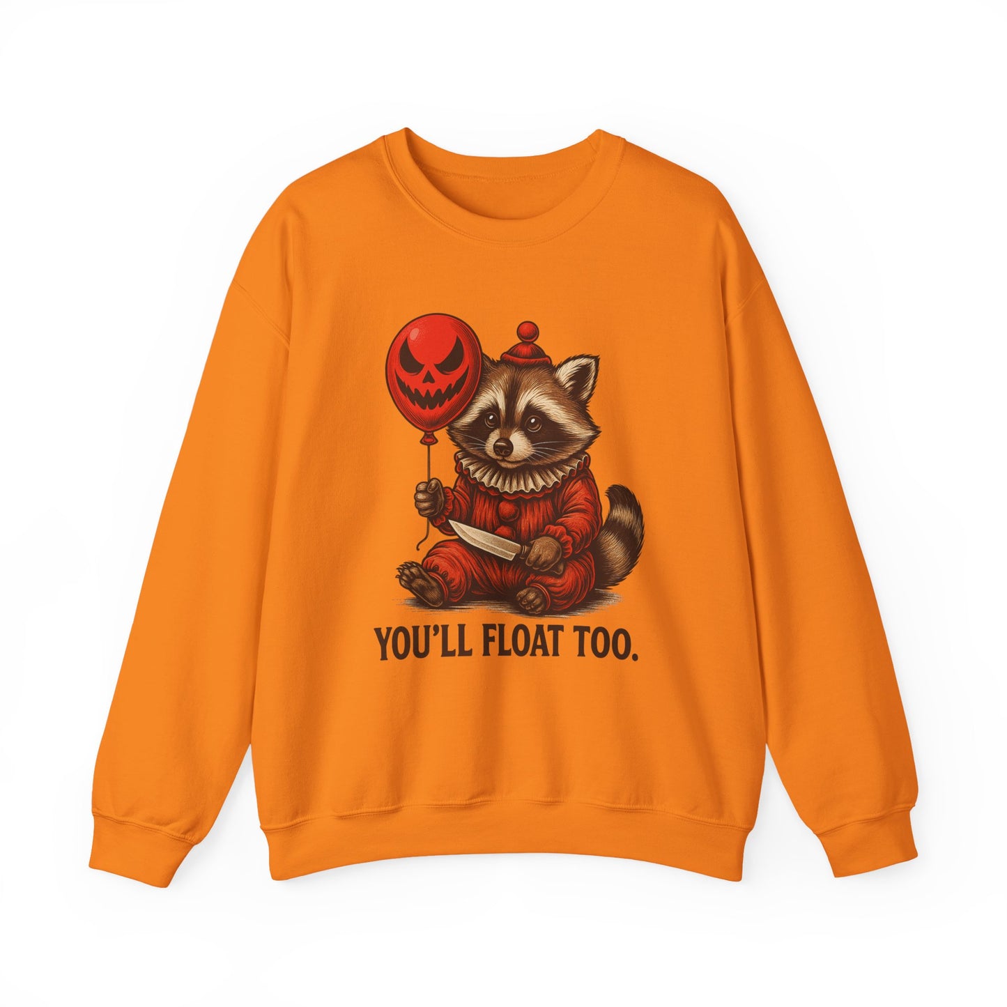 Creepy Clown Raccoon Halloween Sweatshirt