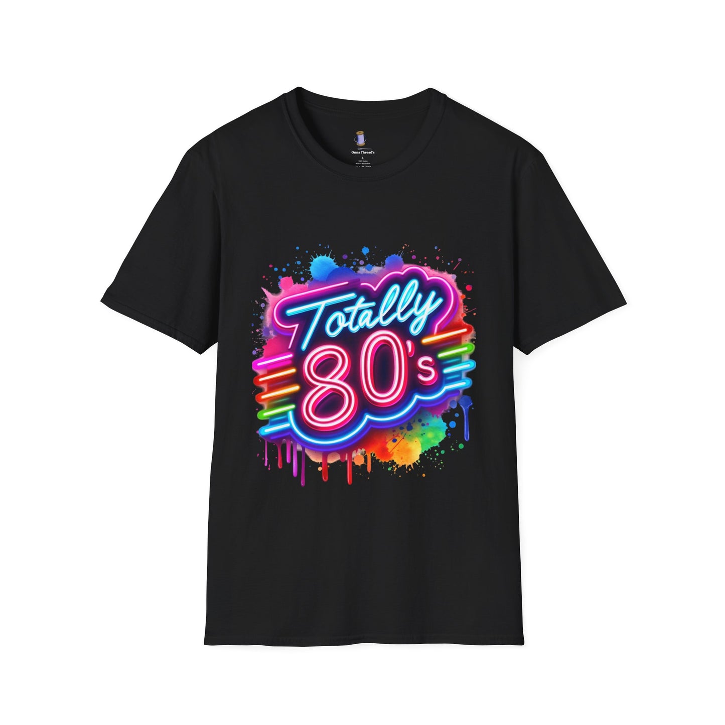 Totally 80s Unisex Softstyle T-Shirt – Retro Vintage Tee, Nostalgic Gift, Party Shirt, Perfect for 80s Theme Events, Festival Wear