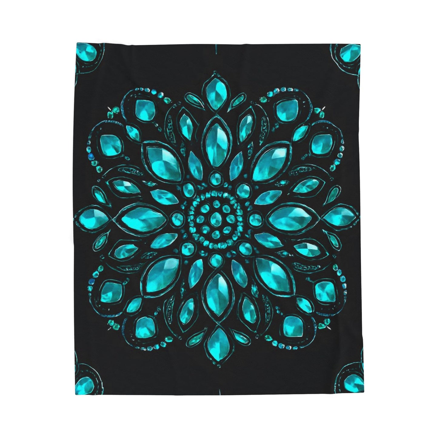 Luxe Velveteen Plush Blanket - Cozy Home Decor, Mandala Design, Gift for Her, Perfect for Winter, Soft Throw Blanket