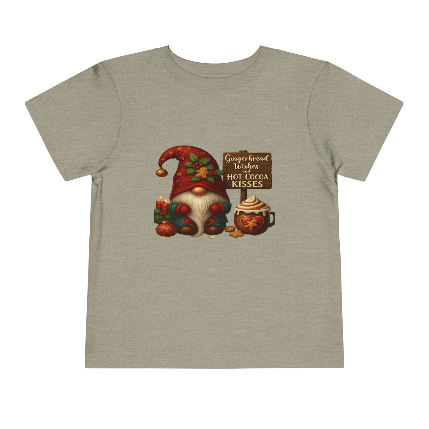 Gnome's Gingerbread Wishes Toddler Christmas Tee