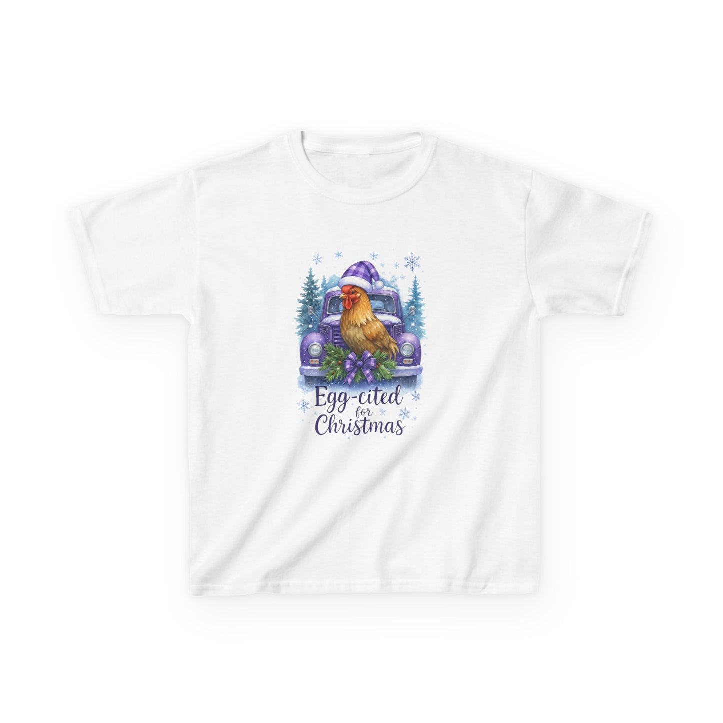 Egg-cited Christmas Rooster Kids Tee