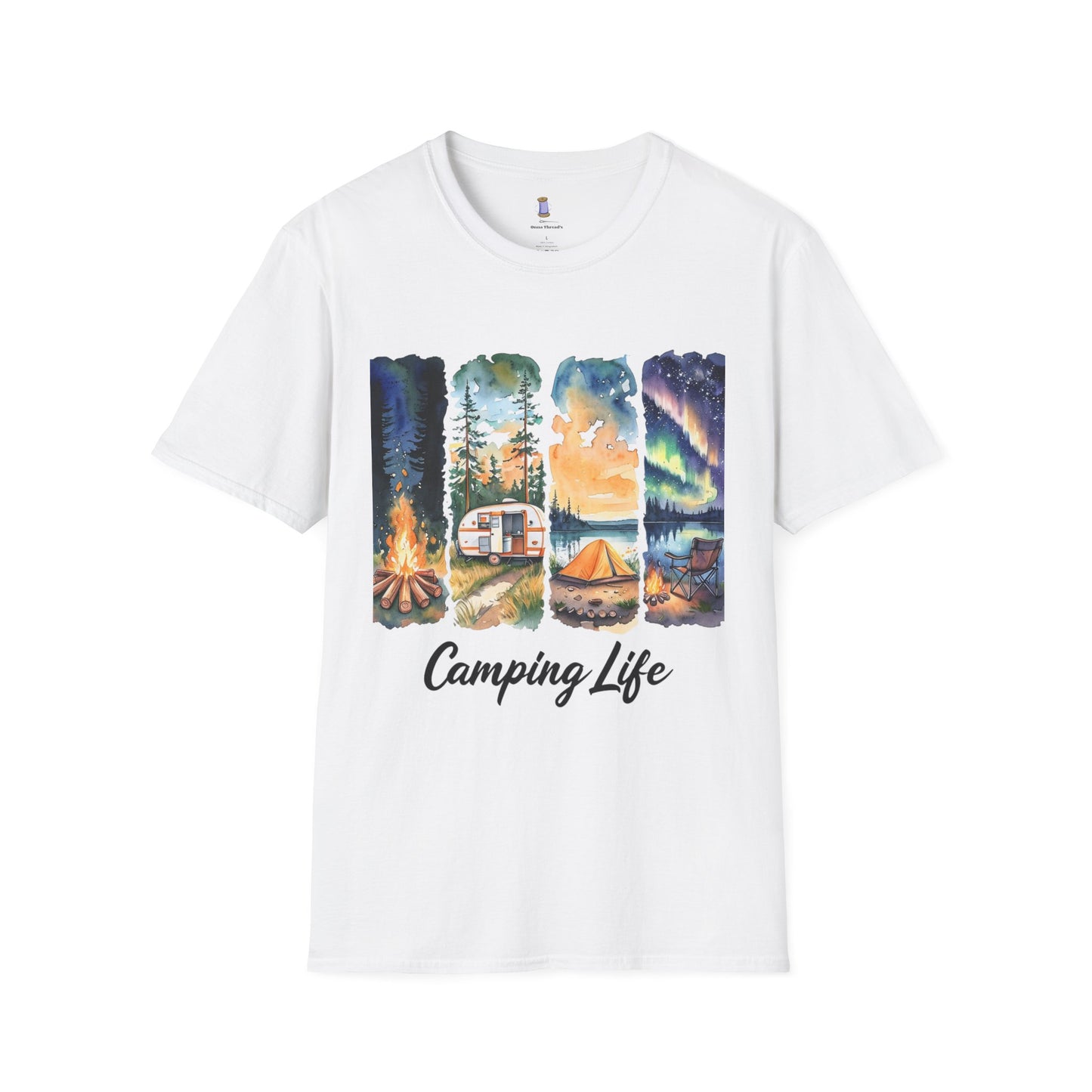 Camping Life Unisex Softstyle T-Shirt, Outdoor Apparel, Adventure Wear, Summer Camping Gear, Nature Lover Gift
