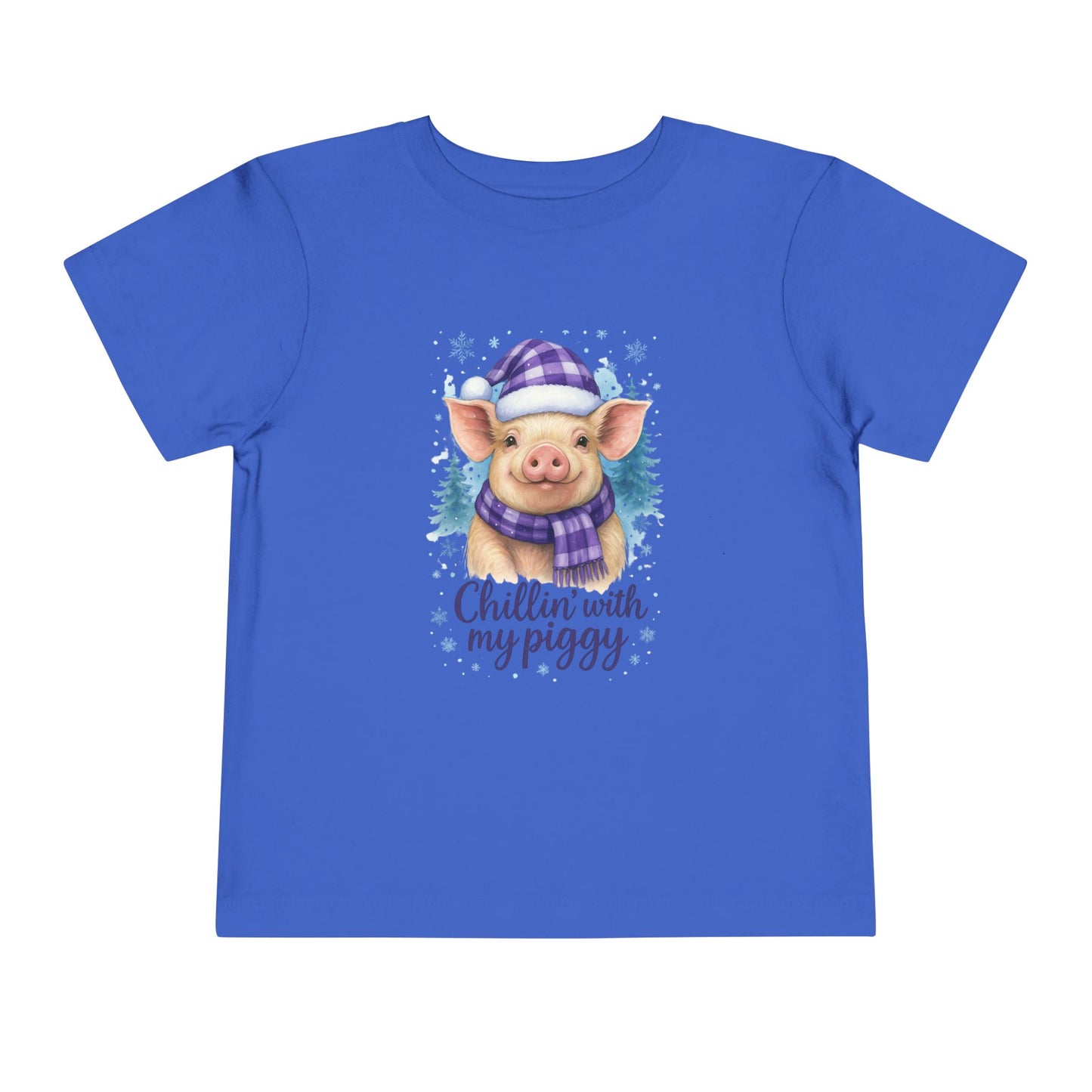 Chillin' Piggy Toddler Christmas Tee