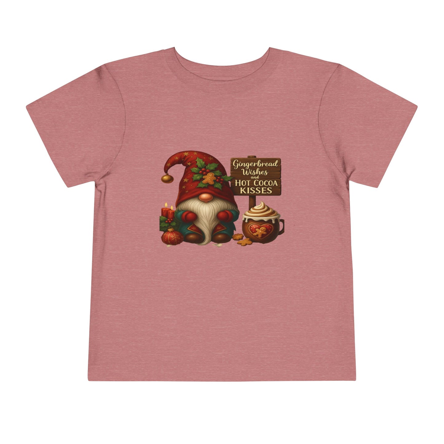 Gnome's Gingerbread Wishes Toddler Christmas Tee