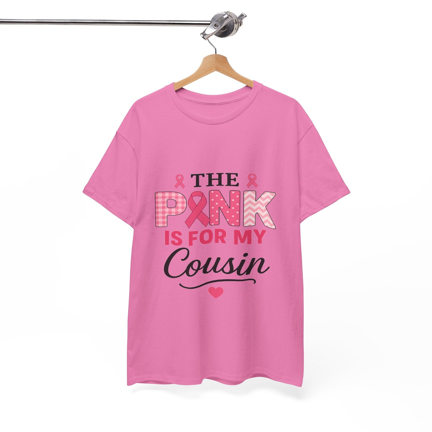 Pink Ribbon Cousin Support Tee - Breast Cancer Awareness