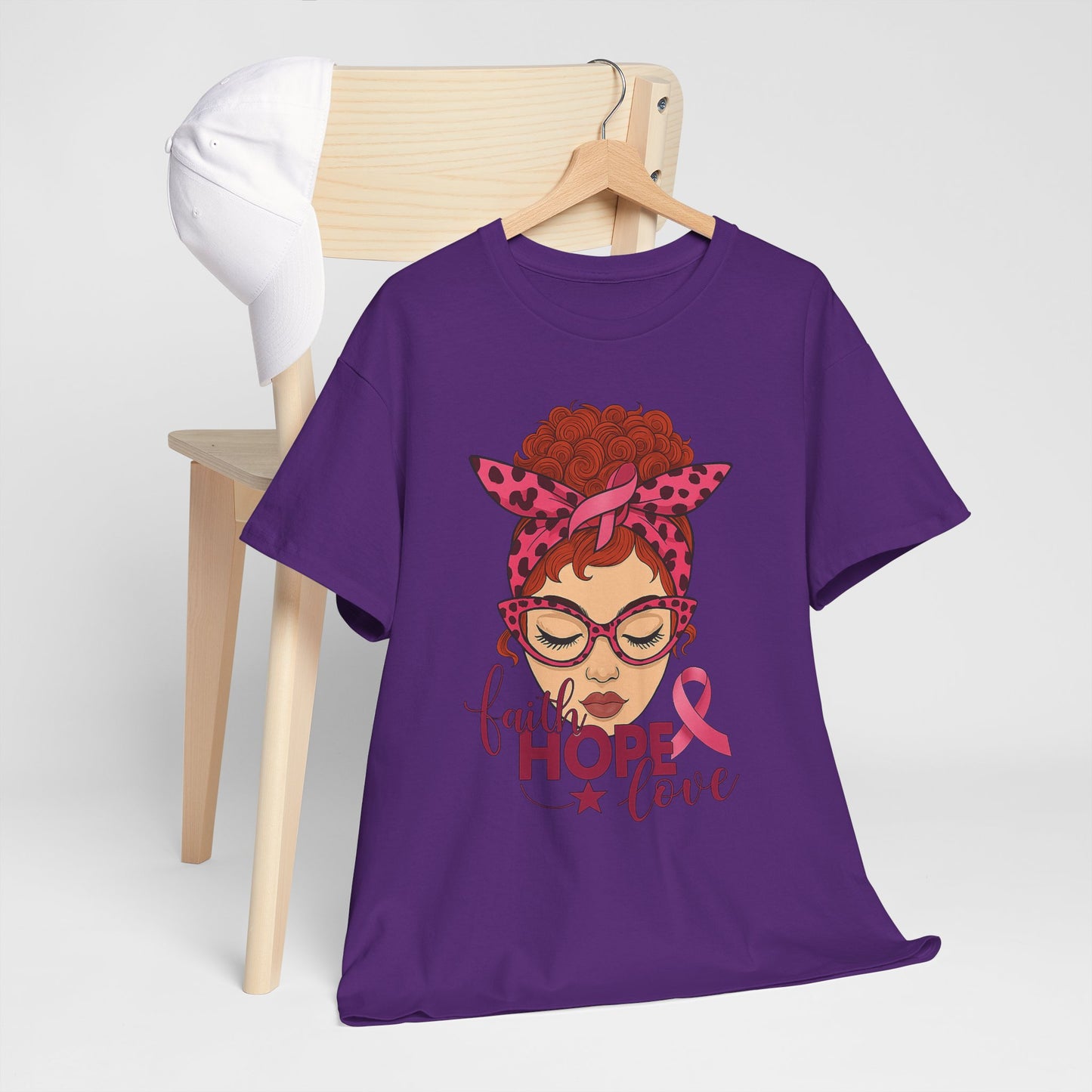 Hope, Faith & Love: Pink Ribbon Awareness Tee