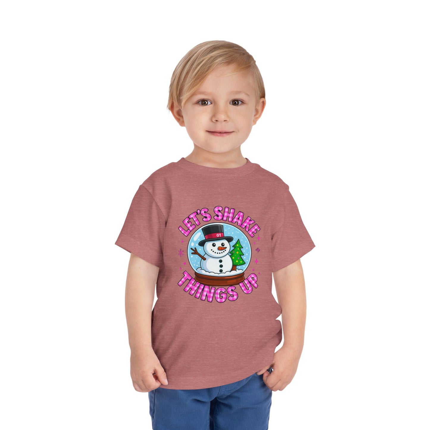 Let's Shake Things Up! Snow Globe Toddler Christmas Tee