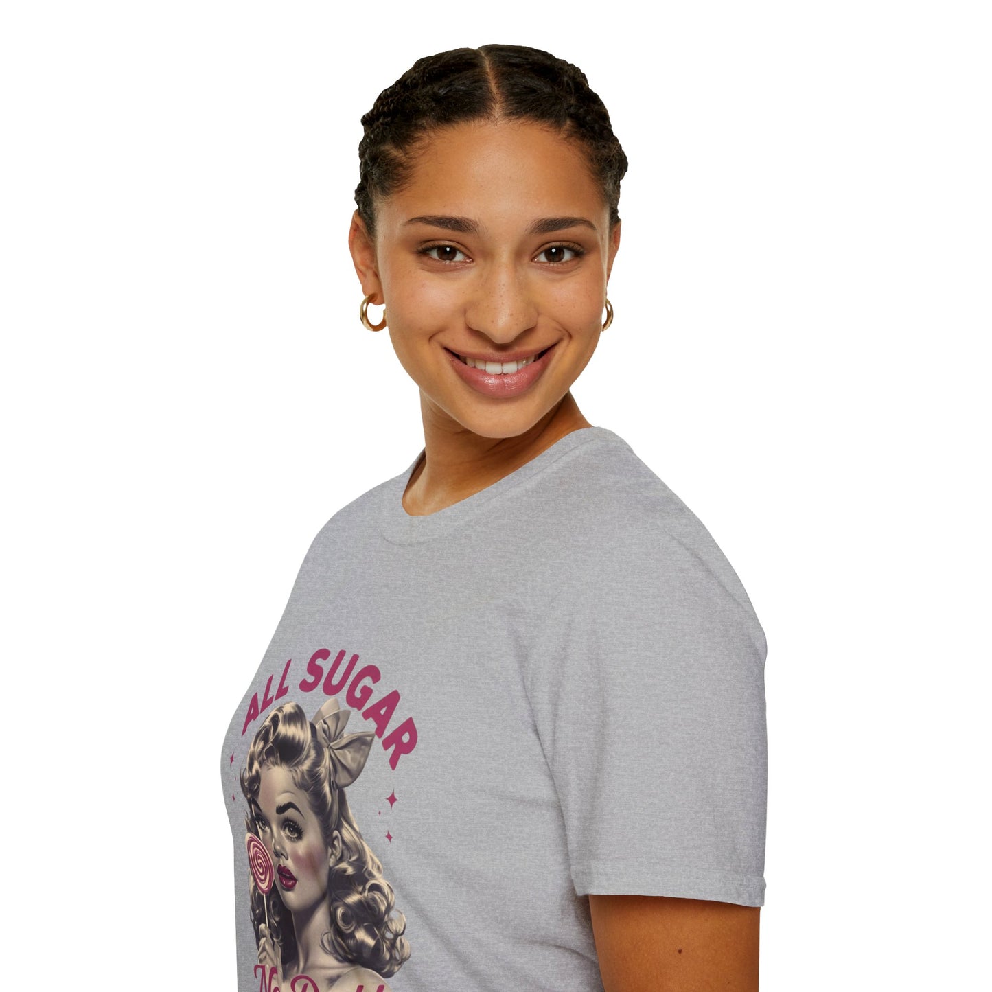 Graphic Tee - All Sugar No Daddy Print Women's Softstyle T-Shirt