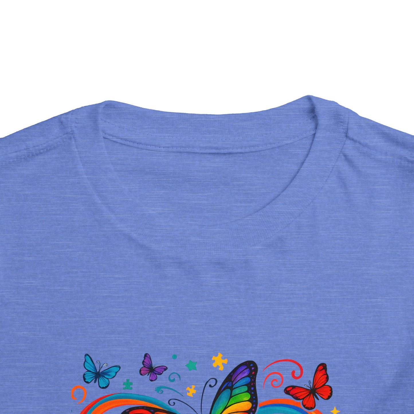 Toddler Tee - Neurodiversity is Beautiful Butterfly Rainbow Puzzle Piece Tee