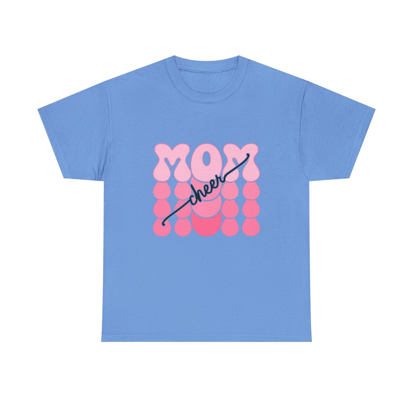 MOM Cheer – Pink Bubble Letter Spirit Tee