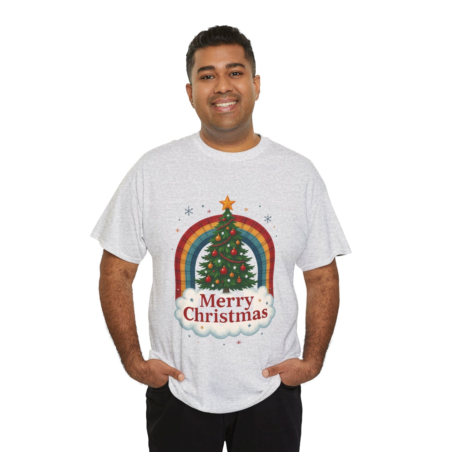 Christmas Rainbow Unisex Tee - Merry Christmas Tree