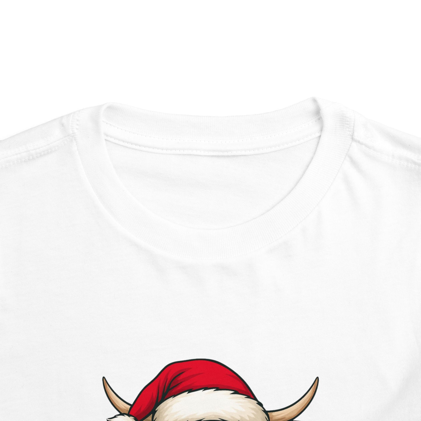 Mooey Christmas Highland Cow Toddler Tee