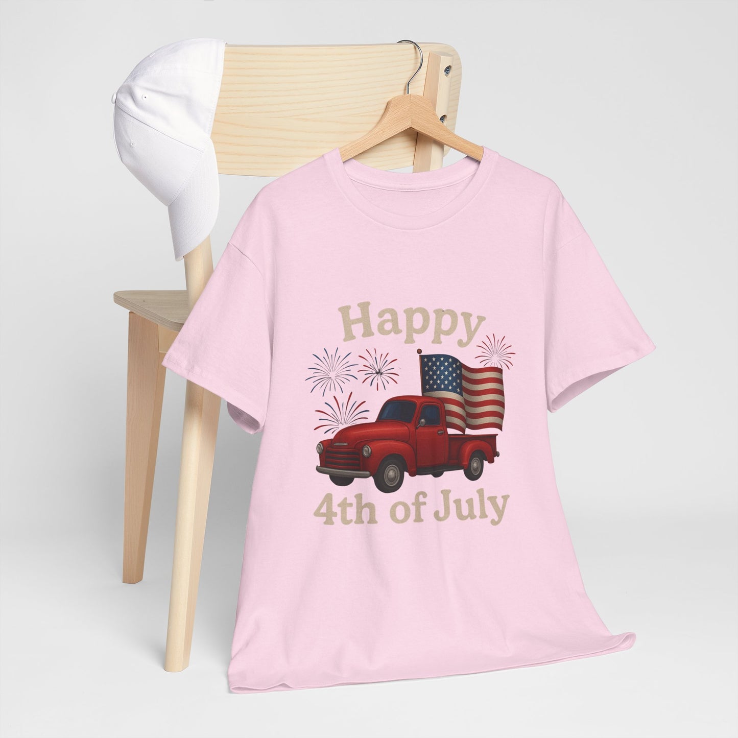 π Happy 4th of July Truck Tee β Patriotic Vintage Pickup Shirt