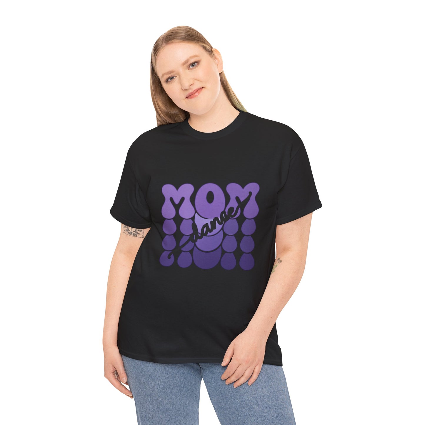 MOM Dance – Purple Letter Stage Spirit Tee