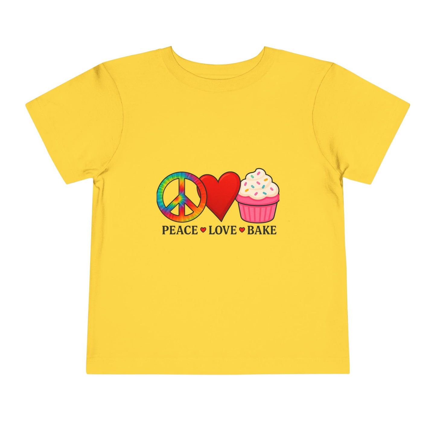 Peace Love Bake Toddler Christmas Tee