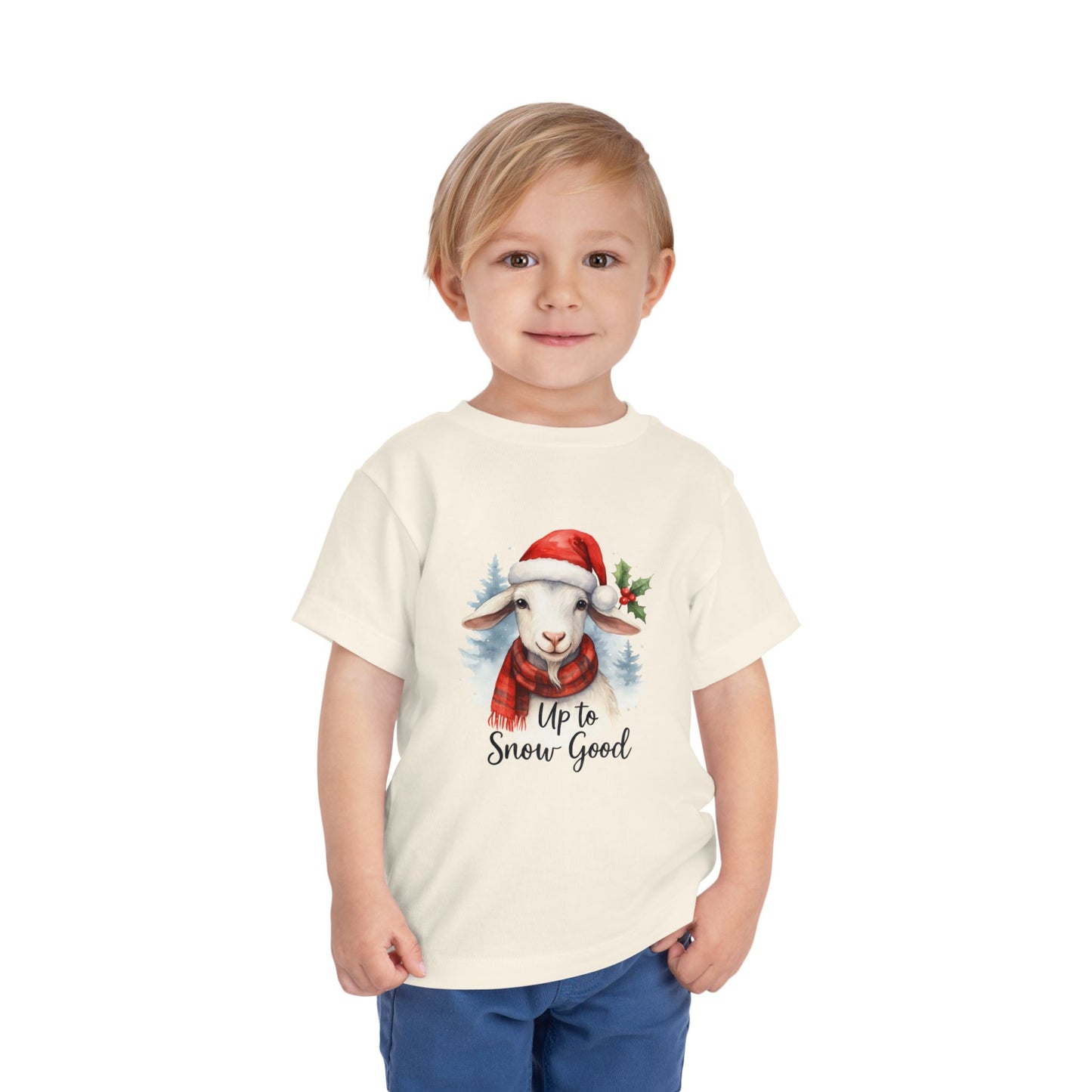Up to Snow Good Goat Toddler Christmas Tee