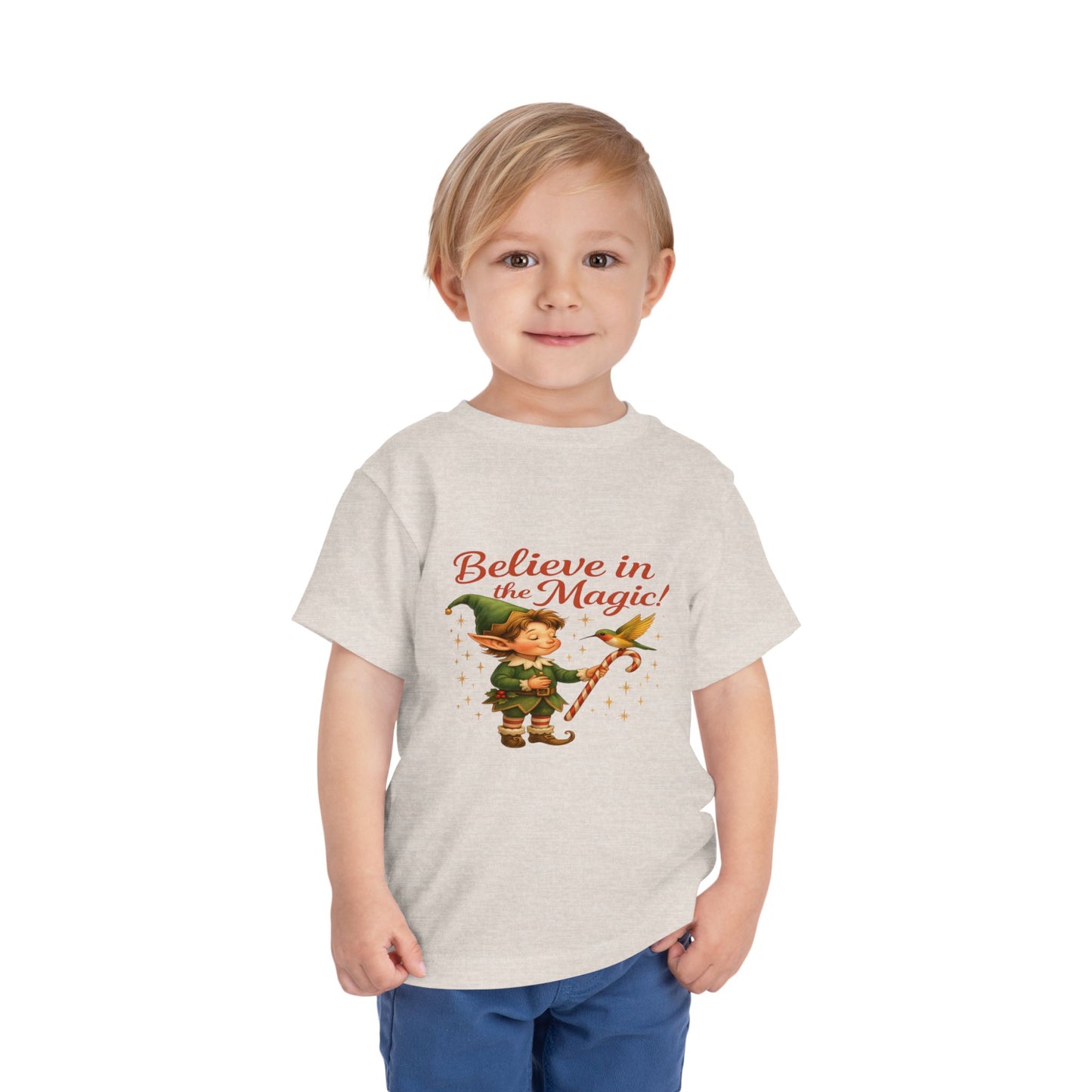 Elf & Hummingbird Christmas Tee - Believe in Magic!