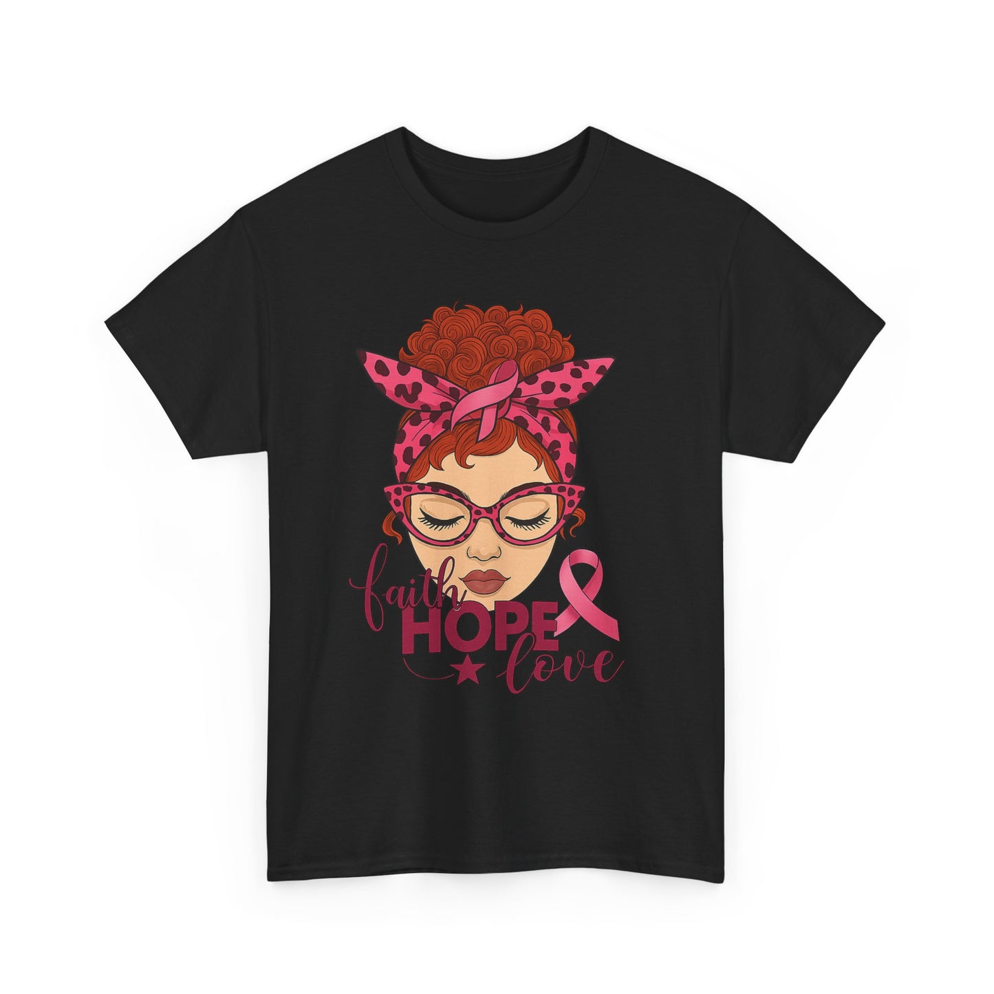 Hope, Faith & Love: Pink Ribbon Awareness Tee