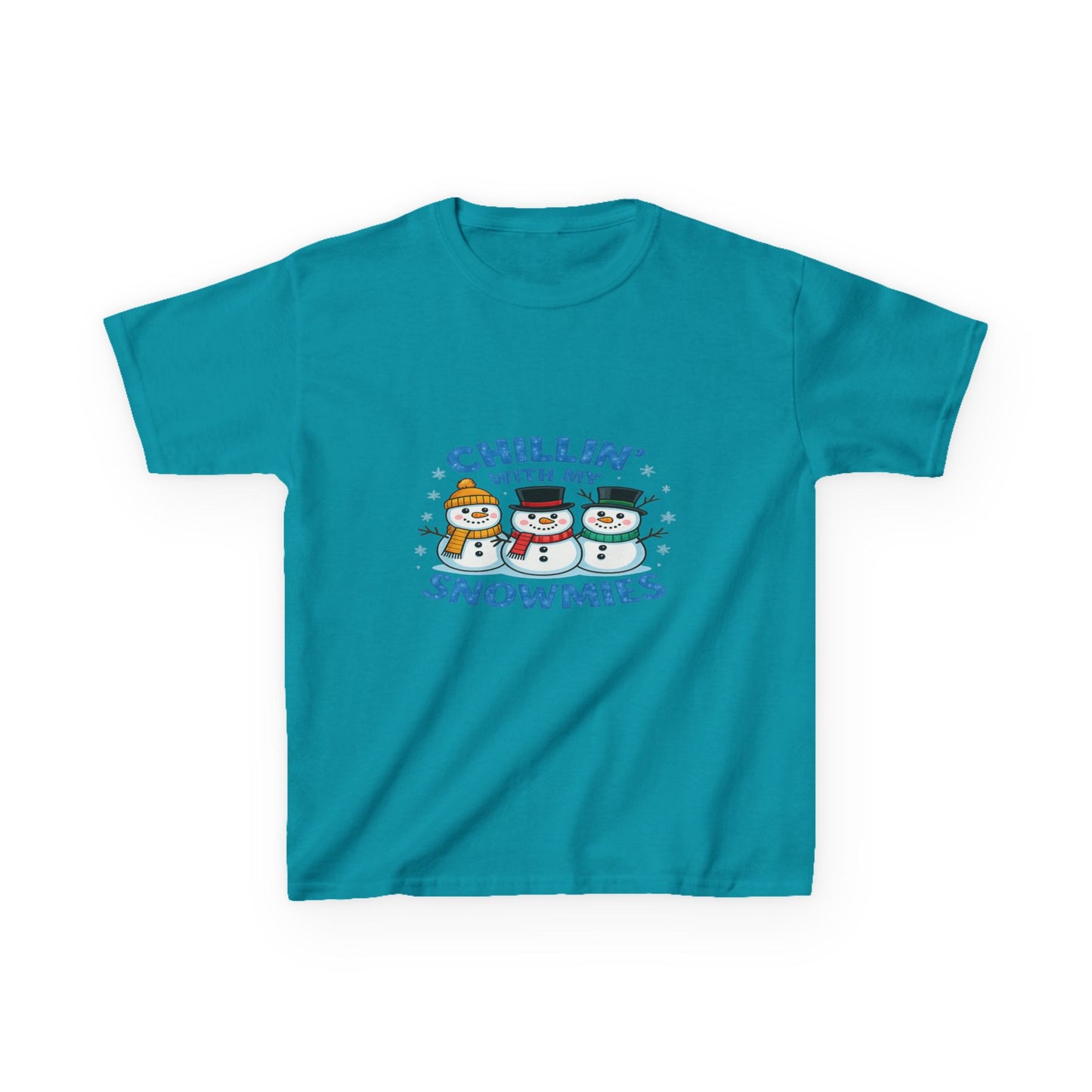 Chillin' with My Snowmies Christmas Tee - Kids Holiday Shirt