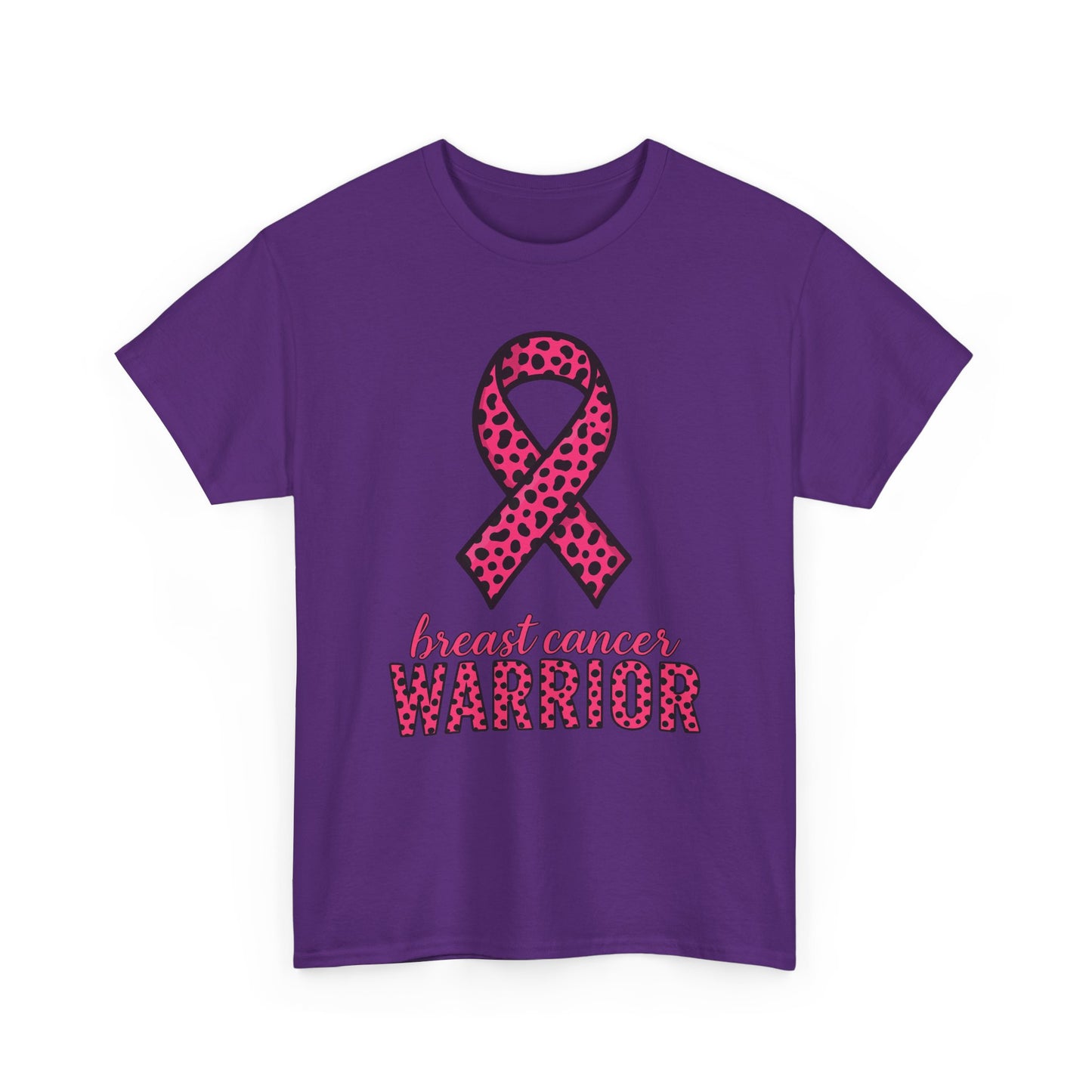 Pink Leopard Ribbon Breast Cancer Awareness Tee