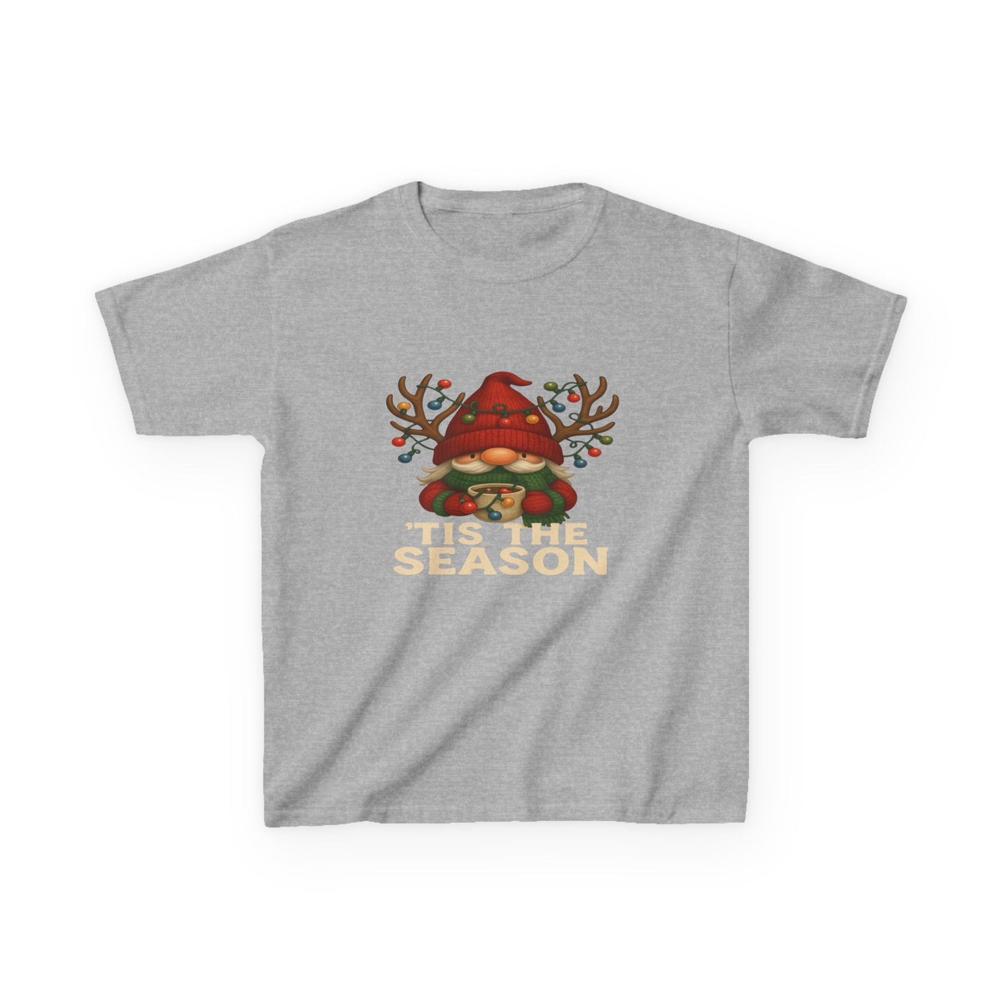 Gnome Dino 'Tis The Season Kids Christmas Tee