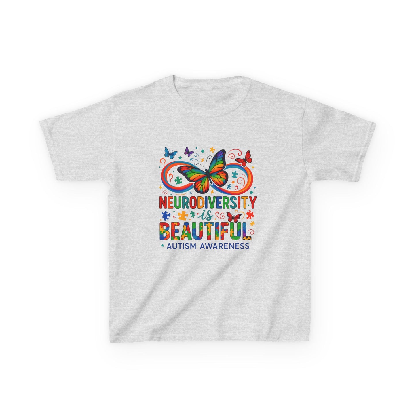 Neurodiversity Butterfly Tee - Autism Awareness Kids Shirt