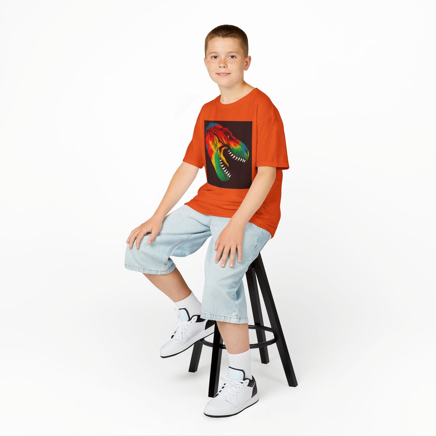 Colorful Dinosaur Kids Tee, Fun T-Shirt for Boys and Girls, Perfect for Birthdays, Playdates, Gifts, and Holiday Celebrations