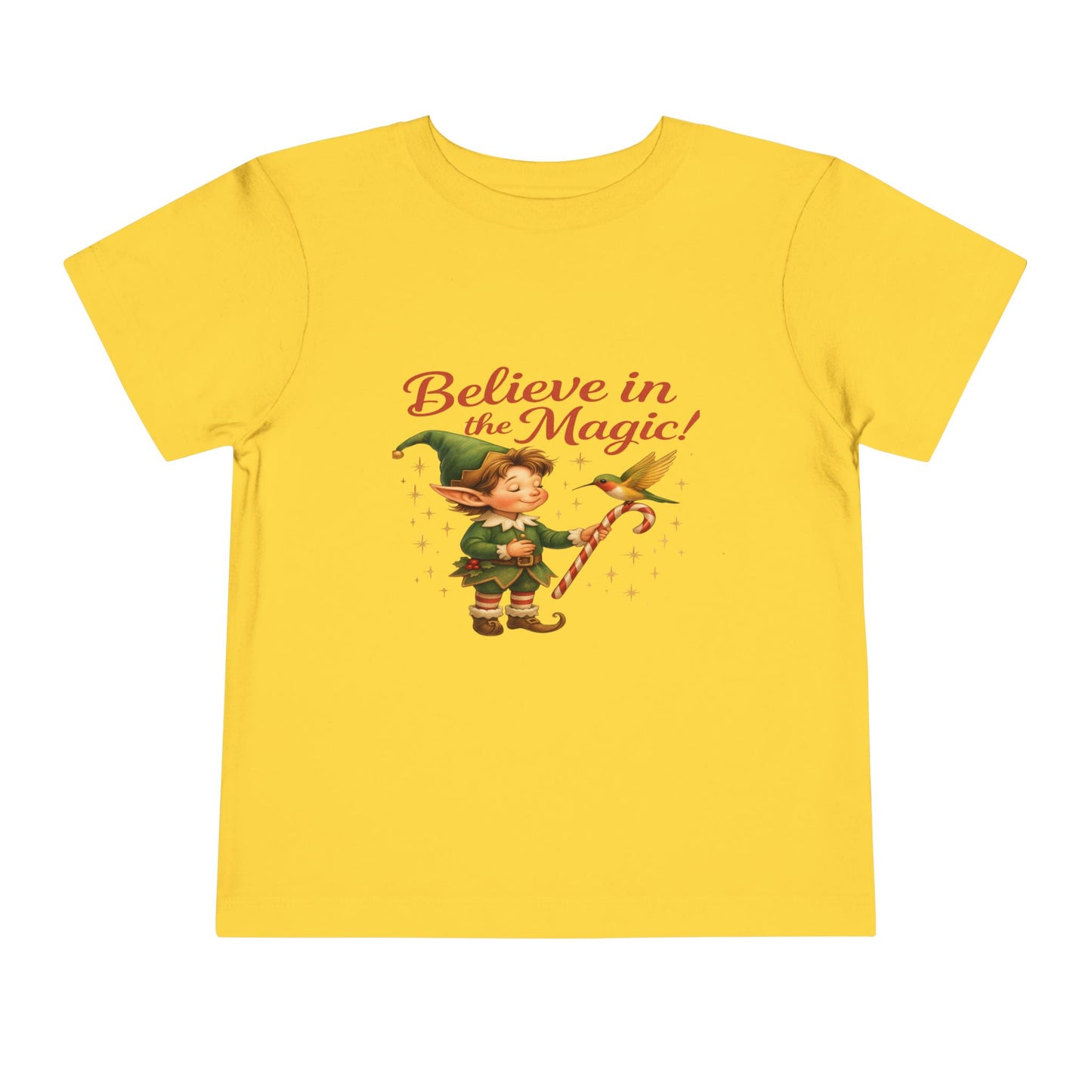 Elf & Hummingbird Christmas Tee - Believe in Magic!