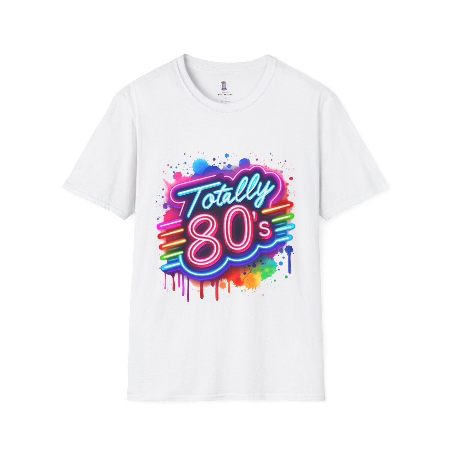 Totally 80s Unisex Softstyle T-Shirt – Retro Vintage Tee, Nostalgic Gift, Party Shirt, Perfect for 80s Theme Events, Festival Wear
