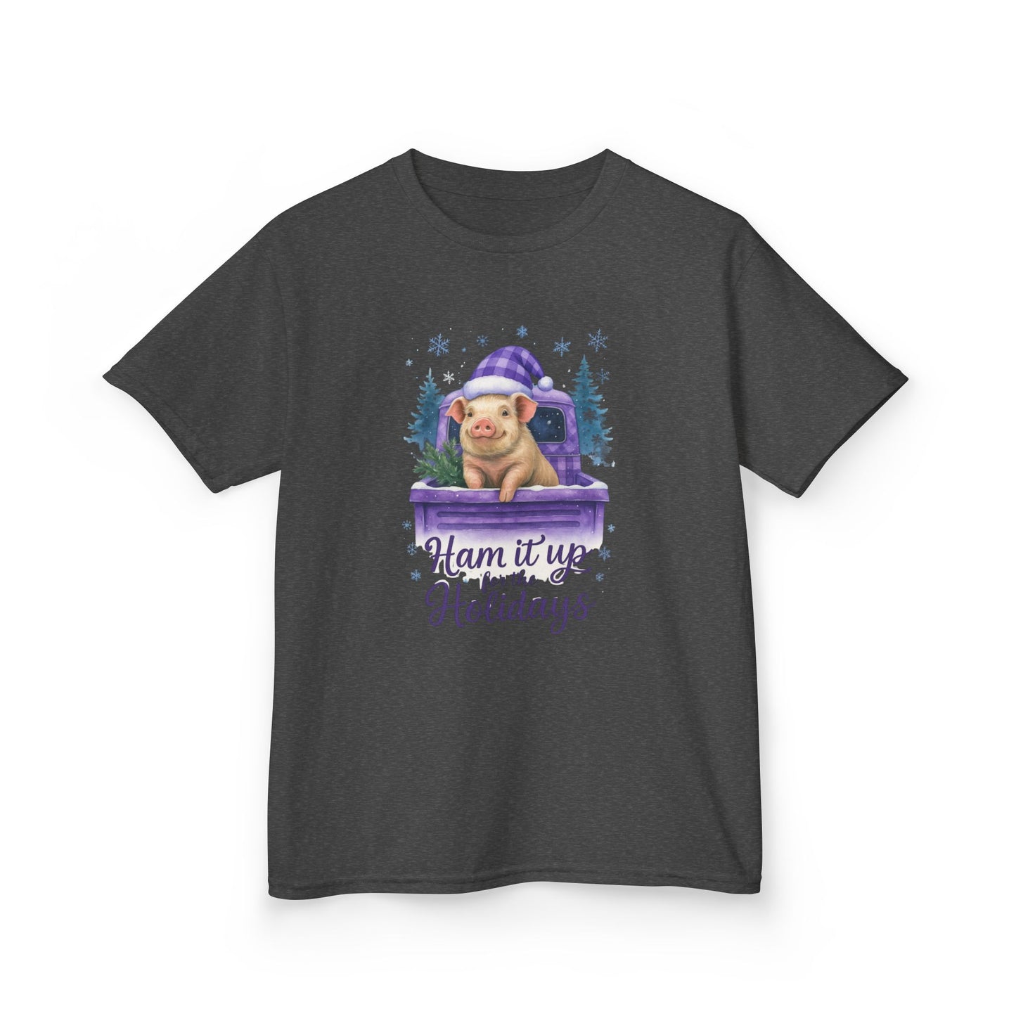 Ham it Up for the Holidays Pig Truck Kids Tee