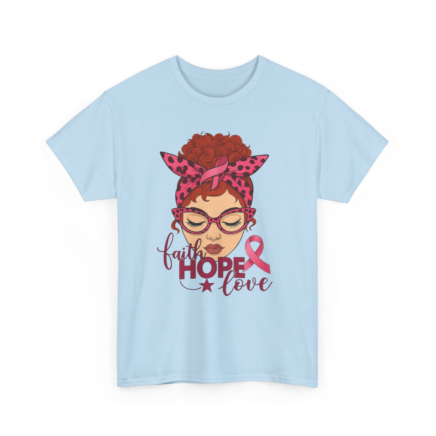 Hope, Faith & Love: Pink Ribbon Awareness Tee